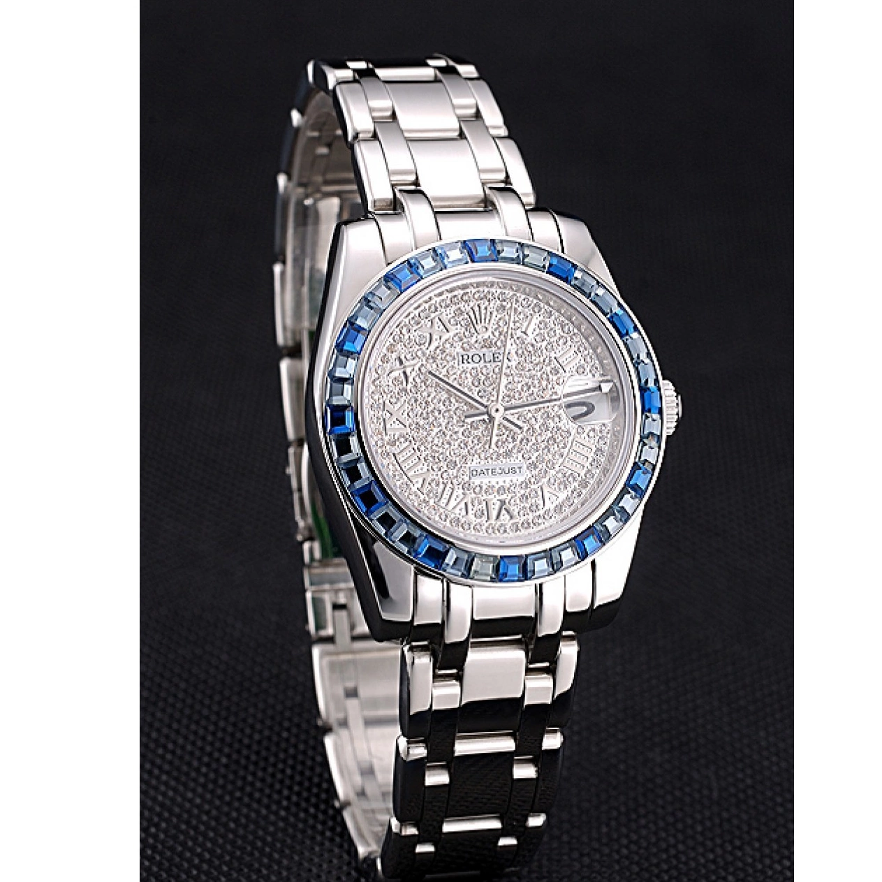 Good Copy Rolex Watches Case Dial Blue And Bracelet Rolex Jewels 622834 Datejust Stainless Bezel Diamond Steel 0711